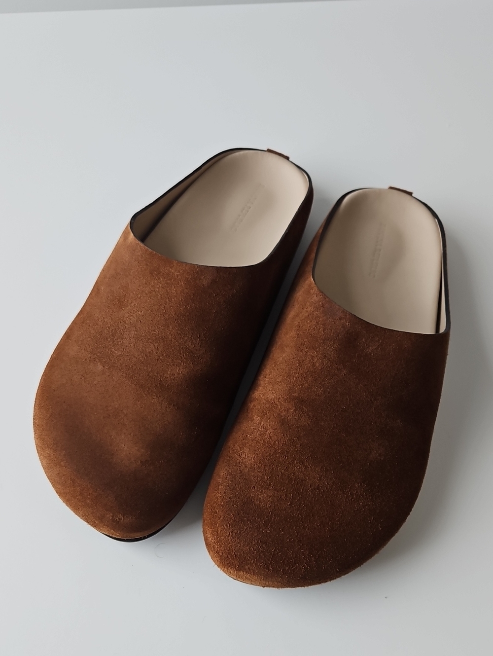 Men's Suede Slip-On Clogs in Brown BANANA REPUBLIC